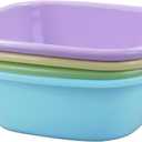 4-Pack 8 Quart Plastic Wash Basin, Small Basins for Children