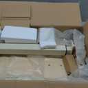 Medacure Hospital Bed Table, Light Oak - Overbed Table with Wheels & Adjustable Height - Food, Laptop, and Reading Overbed Desk - 50lb Capacity Over The Bed Table