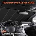 Windshield Sun Shade Compatible for 2019-2025 Toyota RAV4 Silver Reflective Foldable Front Sun Visor Sunshade Protector with Storage Bag Keep Interior Cool