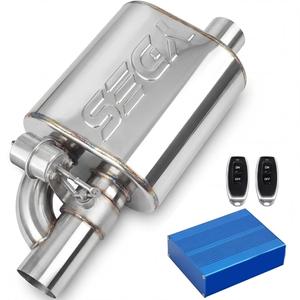 YDES 2.5 Inch Valved Muffler Exhaust Cutout with Muffler Cat Back Exhaust System Kit 