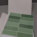 VEELIKE 12 Sheet Green Peel and Stick Backsplash for Kitchen Straight Linear Subway Stick on Back Splash Tiles Waterproof Renter Friendly Backsplash Ceramic Tile Stickers for Bathroom Kitchen RV