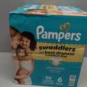 Pampers Swaddlers Diapers, Size 6 (23-44 lbs), 50 Count, Absorbent, Keeps Baby Dry and Comfortable, Skin Safe Disposable Baby Diaper 
