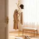68.9 Inch Tall Modern Coat Rack,Gold Freestanding Coat Rack Tree,Heavy-Duty Metal Coat Rack Freestanding with Sturdy Marble Base for Entryway,Hallway,Bedroom,Holds Coats Hats Bags Scarves