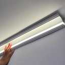 Crown Moulding Led Ceiling Light Strip Crown Molding Trim, Led Aluminum Channel System, Baseboard Indirect Lighting Diffuser for Living Room, Cornice Liner Decor(9 m(29.5ft))