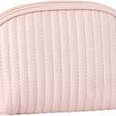 Cute Makeup Bag Mini Cosmetic Pouch for Women Small Quilted Beauty Bag Handy Zipper Pouch Cosmetic Bag Cosmetic Bag A Pink