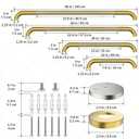 Gold Safety Grab Bars 4 Pack, Anti-Slip Shower Bar Bundle 16", 24", 36", 40" - 1.25" Diameter, Stainless Steel Grab Bar Set for Commercial and Residential Restrooms, Bathroom Toilet Handle for Elderly