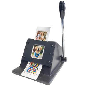 2.4''x2.4'' Square Paper Punch Cutter for Cutting Copy Papers, Glossy Photo Paper | Heavy-Duty Square-Corner Hole Punch for 2'' x 2'' Button Badge Making