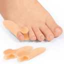 Promifun Bunion Cushion Protector,14 Packs of Bunion Corrector Pads with Separator for Pinky Toe, Gel Shield for Foot Pain Relief, Calluses, Corns - Begie, One Size