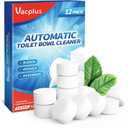 Vacplus Toilet Bowl Cleaner Tablets 12 PACK, Automatic Toilet Bowl Cleaners with Bleach for Deodorizing and Descaling, Bathroom Cleaner Against Tough Stains