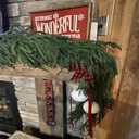 2Pcs 6FT Christmas Norfolk Pine Garlands,Real Touch Garland, Faux Greenery Garland for Fireplace Mantle Indoor Outdoor Holiday Party Home Decor2-Pack