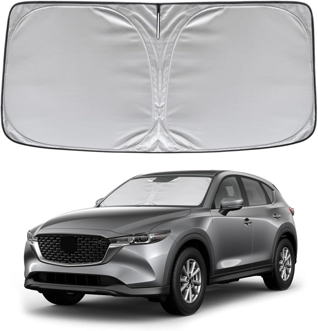 KAYZT Windshield Sun Shade for Mazda CX5 2017-2025 Foldable Sunshade CX-5 Sport, Touring, Grand Touring, 4 Door Crossover Front Window Custom Fit Accessories