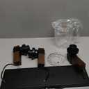 Farmhouse Bathroom Vanity Light Fixtures, Rustic 3-Light Wood Vanity Lights for Bathroom, Vintage Black Wall Sconces Lighting, Light fixtures Over Mirror, with Glass Shade