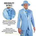 fun shack Orange Tuxedo Costume For Men, Orange Suit Outfit, 90s Movie Character Costume, Halloween Attire (X-Large, Blue)