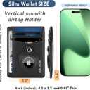Slim Wallet AirTag Holder Minimalist Front Pocket RFID Blocking Men and Women Leather Wallets