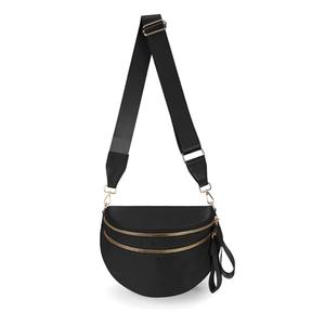 Spacious Nylon Crossbody Bag Bum Bag Handbags Wallets Purses Trendy Shoulder Bag for Women (black)