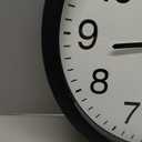 Bernhard Products Black Wall Clock, Silent Non Ticking - 16 Inch Extra Large Quality Quartz Battery Operated Round Easy to Read Home/Office/Business/Kitchen/Classroom/School Clocks