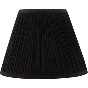Aspen Creative 33054, Hardback Empire Transitional Spider Lamp Shade, Mushroom Pleated Black, 7" Top x 13" Bottom x 10" Slant