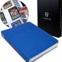 CARDWARE Premium Binder for Collectible and Trading Cards | 9 Pocket Trading Card Album | 360 Side Loading Pocket Binder for Yugioh, Pokemon, Magic: The Gathering and More (Cybernetic Blue)