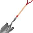 Garden Shovel Round Digging Shovel Heavy Duty Shovels for Digging Trenching Gardening Camping, 43 inches