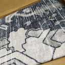 RUGSURE Washable Area Rugs - Perfect for Living Room, Bedroom, Kids Room, Nursery - Stain & Water Resistant Non-Slip, Pet & Child Friendly, Vintage Tribal Area Rugs (Grey, 9' x 12')