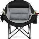apollo walker Extra Wide Oversized Camping Chair - Heavy Duty Padded Folding Chair with Cooling Bag, Cup Holder & Carry Bag