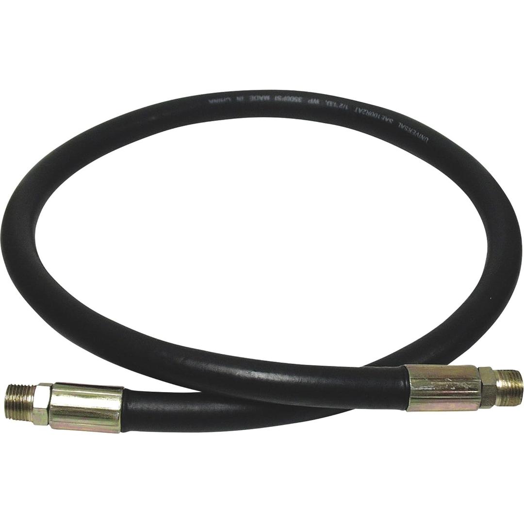 Apache 98398306 1/2" x 24" 2-Wire Hydraulic Hose Male x Male Assembly, Black