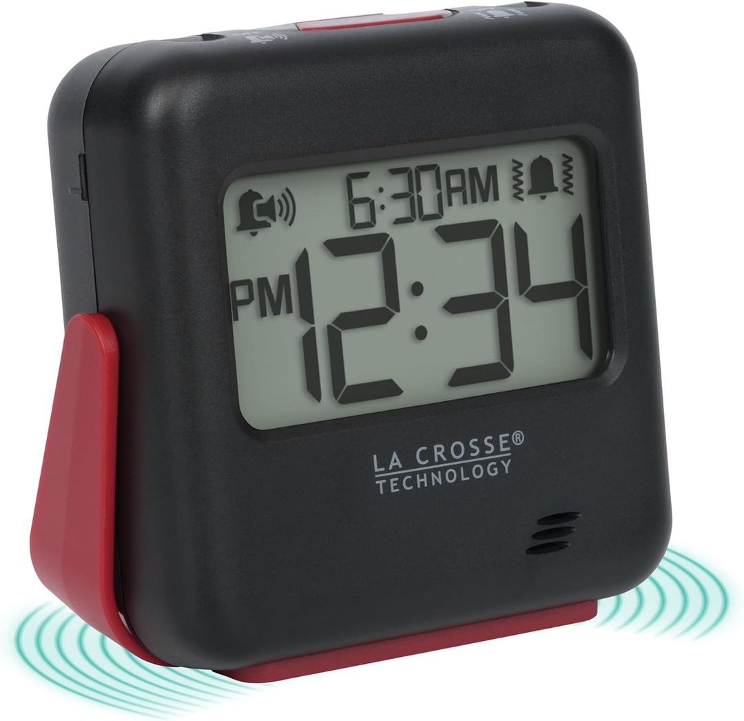 La Crosse Technology 617-147 Buzz Digital Alarm Clock with Vibration and Loud Sound