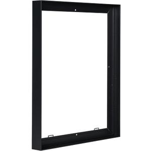 20x24 Assembled Canvas Frame for 0.6"-0.9" Deep Stretched Canvas, 0.75" Depth Floating Frame, Black(1PCS,Aluminum)