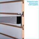 SSWBasics 4 ft x 2 ft Horizontal Black Slatwall Panels for Wall (24"H x 48"L) - Pack of 2 - Garage Wall Organizer Panels and Craft Storage Organization Slatwall Panel