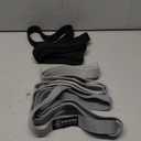 Long Resistance Bands for Working Out Women, Fabric Resistance Band, Stretch Bands for Exercise Bands Resistance Bands Set for Physical Therapy, Elastic Bands for Exercise (Grey/Dark Grey/Black)