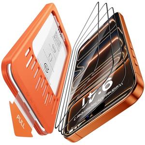 Zuskruci 3-Pack for iPhone 17 Pro Max Screen Protector, 9H+ Tempered Glass, Scratch & Drop Resistant, Smooth & Clear, Easy Installation, Case Friendly, Full Coverage