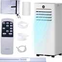 10,000 BTU Portable Air Conditioner for Rooms up to 450 Sq.Ft, 4-in-1 Cooling/Dry/Fan/Sleep Mode, Remote Control, High Low Speed, Window Kit Included, White