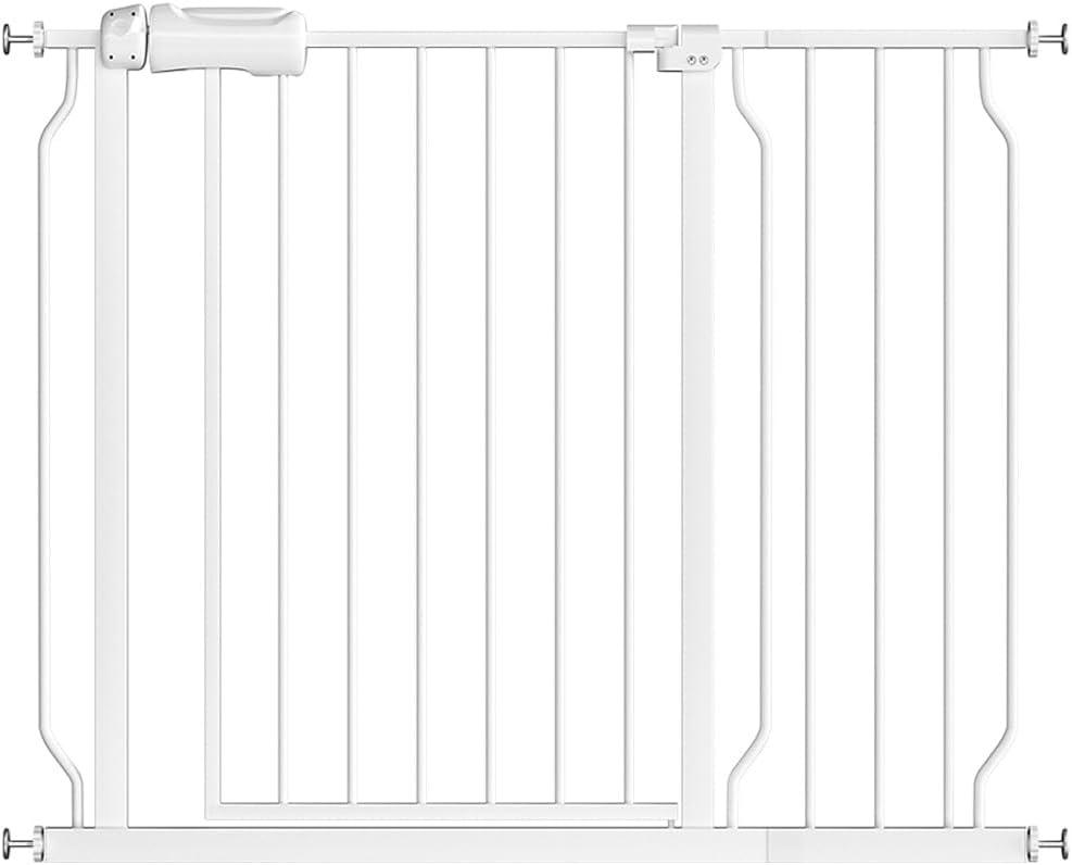 Baby Gate for Doorways Stairs Hallway 38.5 to 43.5 Inch Wide, Walk Through Child Gates with Pressure Mounted Extention Kit, Indoor Safety Child Gates for Kids or Pets (38.5-43.5 Inch (Pack of 1))