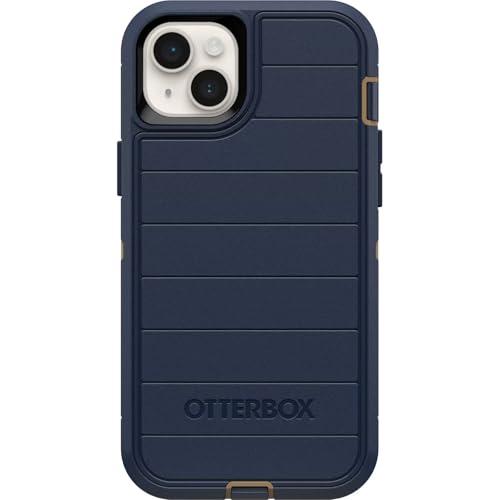 OtterBox iPhone 15 Plus & iPhone 14 Plus (Only) - Defender Series Case - Blue Suede Shoes - Case Only - Screenless - Rugged & Durable - with Port Protection - Microbial Defense Protection