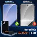 YWXTW EZ Alignment for Samsung Galaxy Z Flip 6/Z Flip 7 FE Screen Protector, [Strengthen Crease Test] 3Pcs Inner Soft EPU Film+2Pcs Front Display Tempered Glass+1 Set Camera lens Protector, Anti Scratch