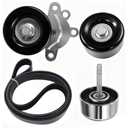 11955JA10D Engine Serpentine Belt and Drive Belt Tensioner Idler Pulley Kit Fit for 2009-2014 Nissan Maxima 3.5L V6 Replace 39155 11925JA100 11955JA10A 11925JA11A 7PK1705 SK107054
