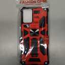 Ailiber for Motorola Moto G 5G 2024 Phone Case, with Screen Protector, for Magnetic Car Mount, Kickstand Holder, Heavy Duty Shockproof Protective Rugged Cover for Moto G Play 5G 2024[Not Ft 4G]-Red