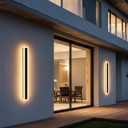 2Pack 39inch Outdoor LED Wall Light, 30W 110V Hardwired Long LED Wall Sconce, IP65 Waterproof Modern Light Fixture with Frosted Acrylic, 3000K Warm White Wall Lighting for Porch Garage House Exterior