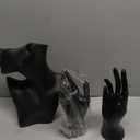 Kigley 3 Pcs Jewelry Mannequin Display Set Including Boutique Bust Holder Mannequin Earring Stand Hand Display Bracelet Ring Stand for Selling Show(Black)