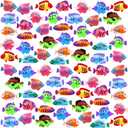 60Pcs Plastic Tropical Fish Toys, Mini Plastic Fish for Children's Party Supplies and Decoration