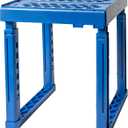 ABLinox Locker Organizer Shelf Adjustable Width and Height, Ideal Locker for School, Office, and Gym Lockers (Blue)