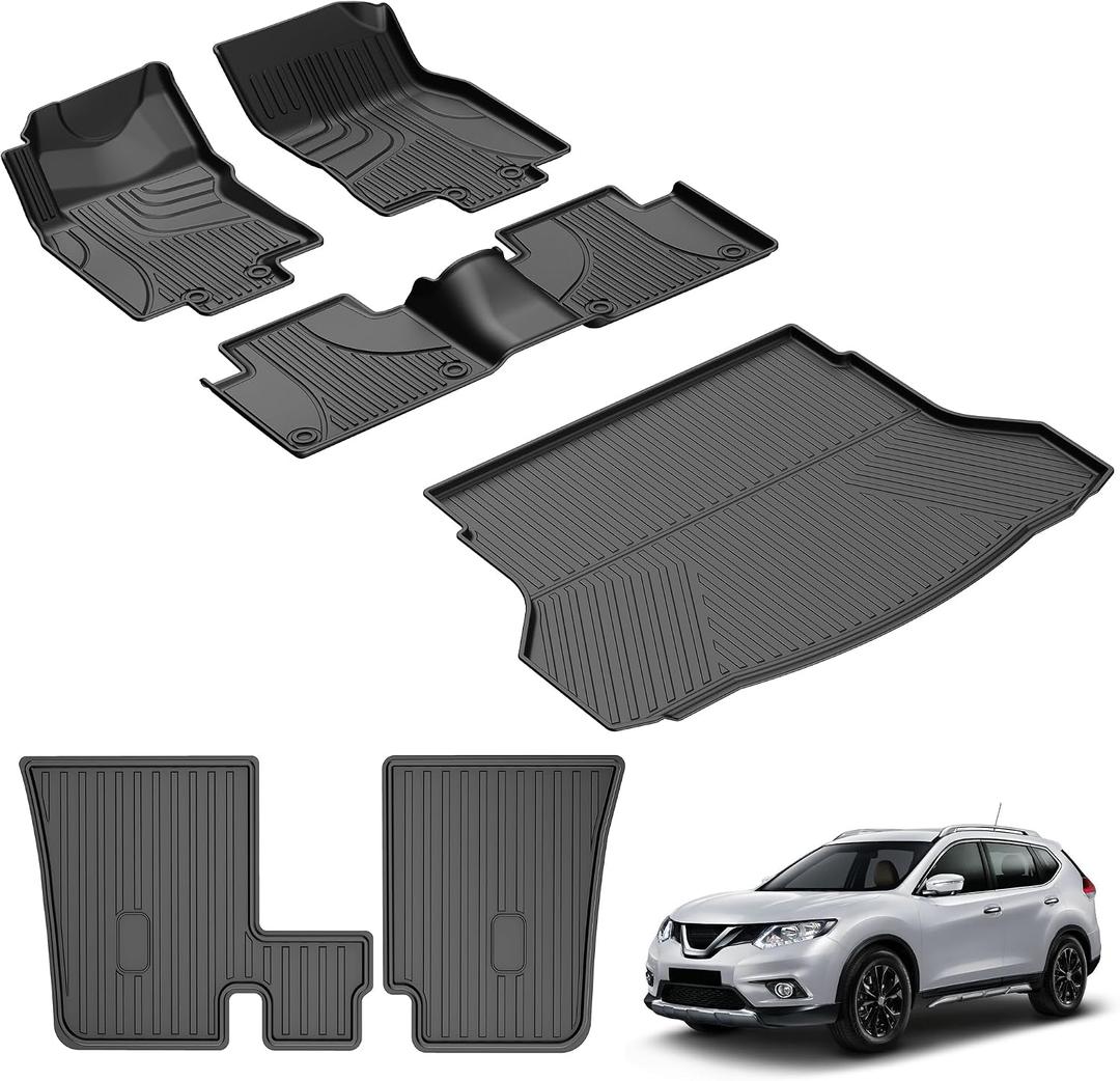 AOMSAZTO Floor Mats Compatible with 2014-2020 Nissan Rogue - Custom Fit Truck Cargo Liner for 2020 Nissan Rogue All Weather Trunk Mat