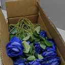 Flojery 10pcs Royal Blue Silk Roses Artificial Rose Flowers Long Stem for DIY Wedding Bouquet Table Centerpiece Home Decor (Royal Blue)