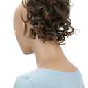 CAISHA Jumbo Hairpiece Scrunchy Updo Voluminous Curly Messy Bun Brown Mix G21L