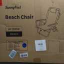 SUNNYFEEL Low Beach Chair, 5-Position Lay Flat Reclining, Backpack Portable Folding Chair with Cooler Bag & Cup Holder, Heavy Duty 350 LBS, Compact for Beach, Camping, Travel (New Blue)