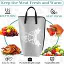 Frienda BBQ Meat Resting Bag with 50 Sheets Butcher Paper, 21" Insulated BBQ Blanket for Brisket & Pork Shoulder, Leakproof Thermal Cooler Bag, Smoker Accessories Grilling Gifts for Men Dad(Gray)