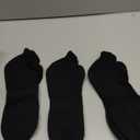 Brula Mens 98% Cotton Cushioned Ankle Socks, Moisture-wicking Breathable Low Cut Athletic Running Socks (Medium-Large, 4 Pairs Black)