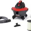 RIDGID 62698 RT0600 NXT 6-Gal. Wet Dry Shop Vacuum with Casters, 4.25 Peak HP Motor, and Pro Locking Hose, Dark Gray and Red