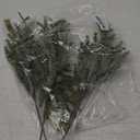 4 Pieces 14" Snowy Artificial Cypress Pine Needles Branches Fake Frosted Pine Picks Greenery Christmas Tree Sprays with Pinecones Stems for Holiday Seasonal Arrangement White Winter Dcor (4)