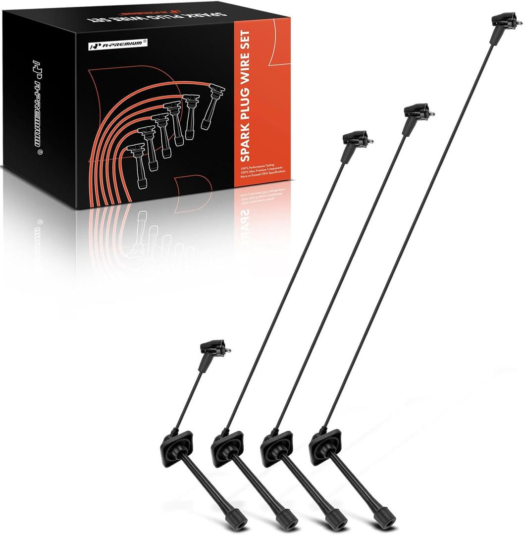 A-Premium Ignition Spark Plug Wires Set of 4 Compatible with Toyota Camry 1993 1994 1995 1996 2.2L 3.0L